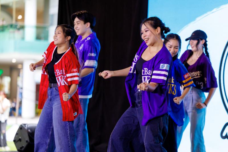 students performing at an event